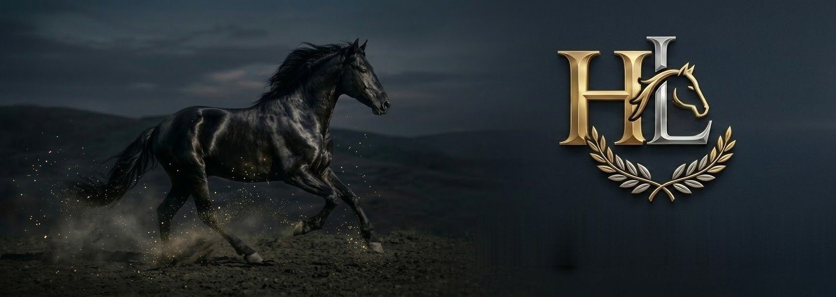 HL Media — the HL monogram beside a galloping horse